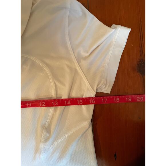 Lululemon Women’s White Polo Shirt Size 6 Recycled Nylon Golf Tennis Top - Picture 6 of 7